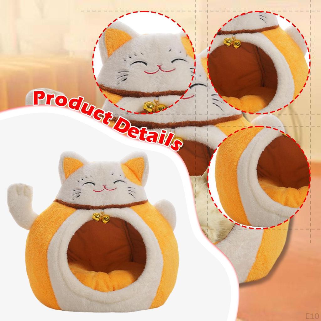 Cat House Shelter Multifunctional Anti Slip Bottom Comfortable PP Cottons Accessory Warm with