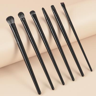 6 Lidschattenpinsel, Detailpinsel, Augenfaser-Haar-Eyeliner, feiner Fleck, Concealer-Klinge, kauerndes Seidenraupen-Augenlid unter dem Pinsel