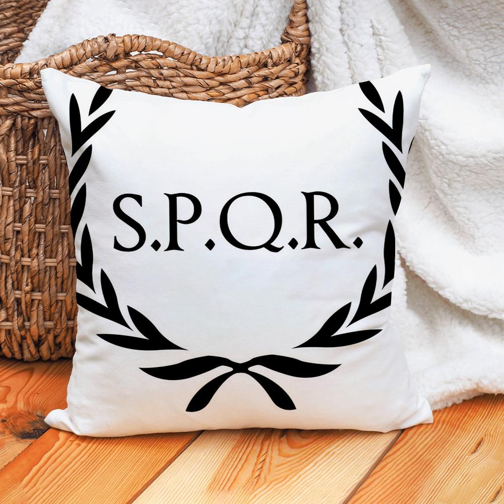 Fashion SPQR Pillow Case Home Decoration Cushion Cover Suitable For Office Sofa Bedroom Car