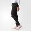 Adidas Logo Cuffed Fashion Casual Knitted Sports Pants Women Pants Black BK5469