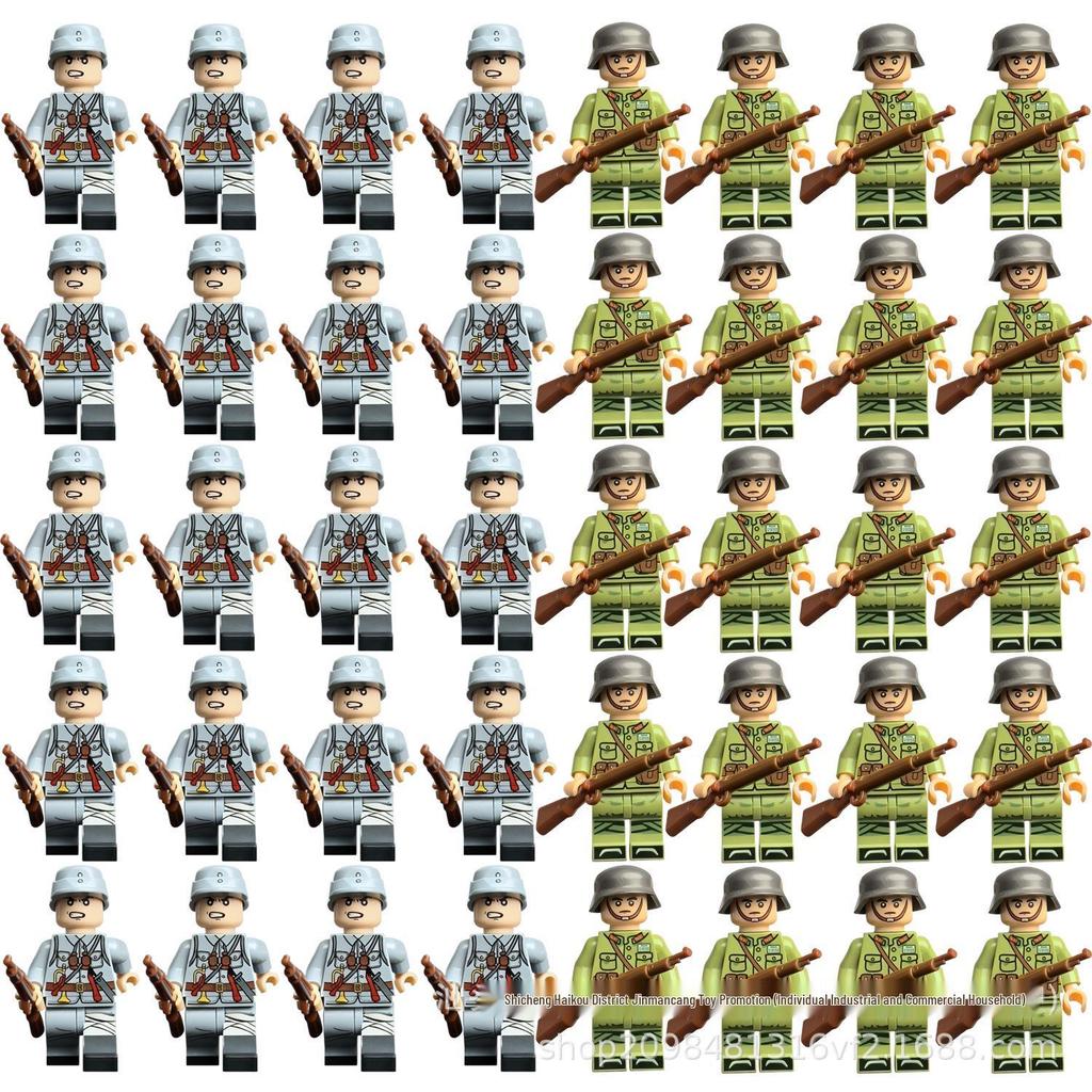 WWII Military Building Block Figures: Special Forces, Eighth Route Army, German & Soviet Army Toy
