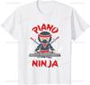 Piano Ninja  Keyboard Player Keyboardist Keyboarder Pianist TShirt Unisex Summer Streetwear Tops Unisexs T Shirt Camiseta