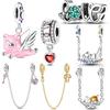 Copper Doll Dog Heart Rubiks Cube Pendants Charm Bead Charms Fixed Clip Bead Compatible With Authentic Bracelets Do It Yourself Jewellery Women Gift
