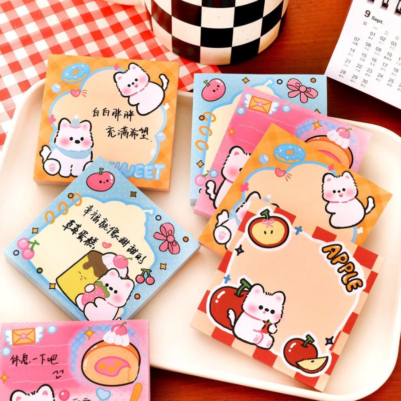 Gift West Highland Note Cute High Looking Square Memo Pad Student Stationery Sticky High End Kawai Stationery School Supplies