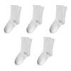 5 Pairs Crew Socks for Women Ribbed Knit Slouch Boot Socks Breathable Crochet Long Piles Socks for High School Girls