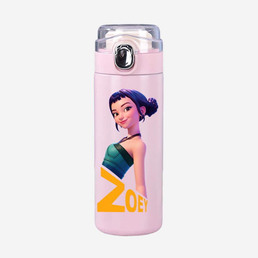 Anime K-Pop Demon Hunters Printed Thermos Cup Portable Stainless Steel 400Ml Water Bottle Leak Proof Camping Water Cup Kid Gift