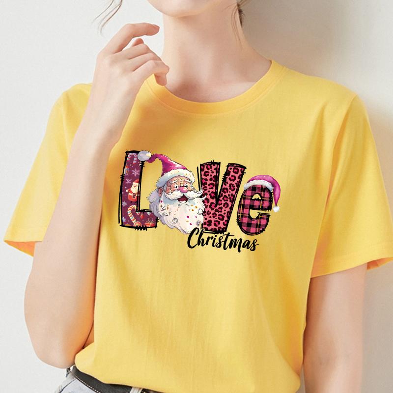 Love Christmas Iron-On Transfer Diy Accessory Washable Clothes Appliqued Heat-Adhesive Transfer Arts Crafts Ironing Sticker