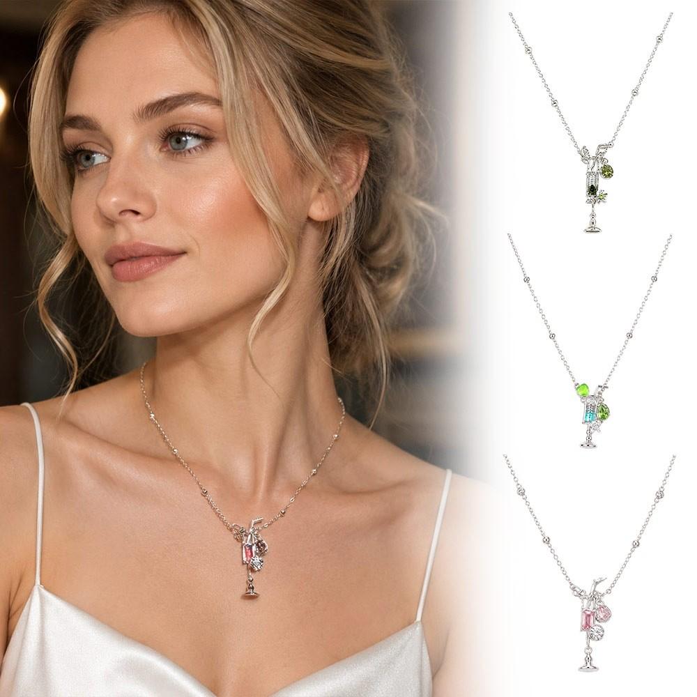 Geometric Necklace Water Drop Neck Chain New Pendant Necklace Daily Wear