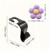 1Pcs Cute Flower Pattern ABS Seat Headrest Hangers for Vehicle Interior Organization