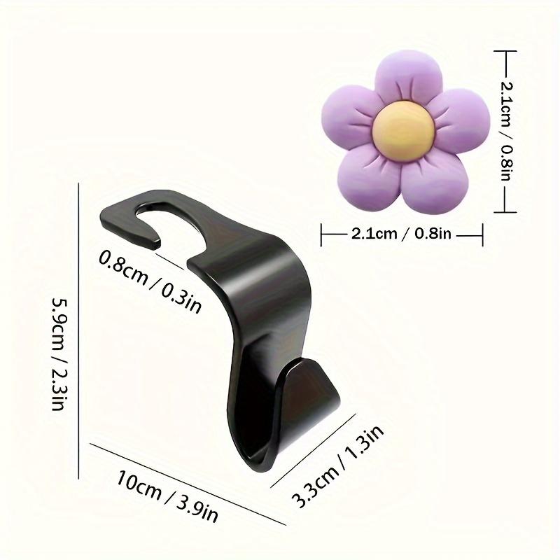 1Pcs Cute Flower Pattern ABS Seat Headrest Hangers for Vehicle Interior Organization