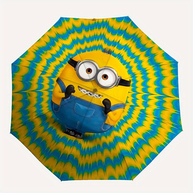 

1pc Minion Automatic Folding Umbrella, Portable Design with 8 Ribs, Casual Outdoor Accessory HolidayBirthday Gifts yy250814017