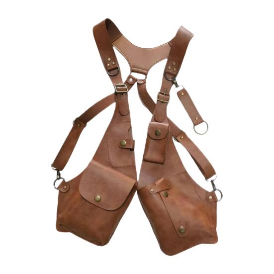 

Сумка-слинг, противоугонная сумка-портфель в средневековом стиле стимпанк, гладкий искусственный светло-коричневого