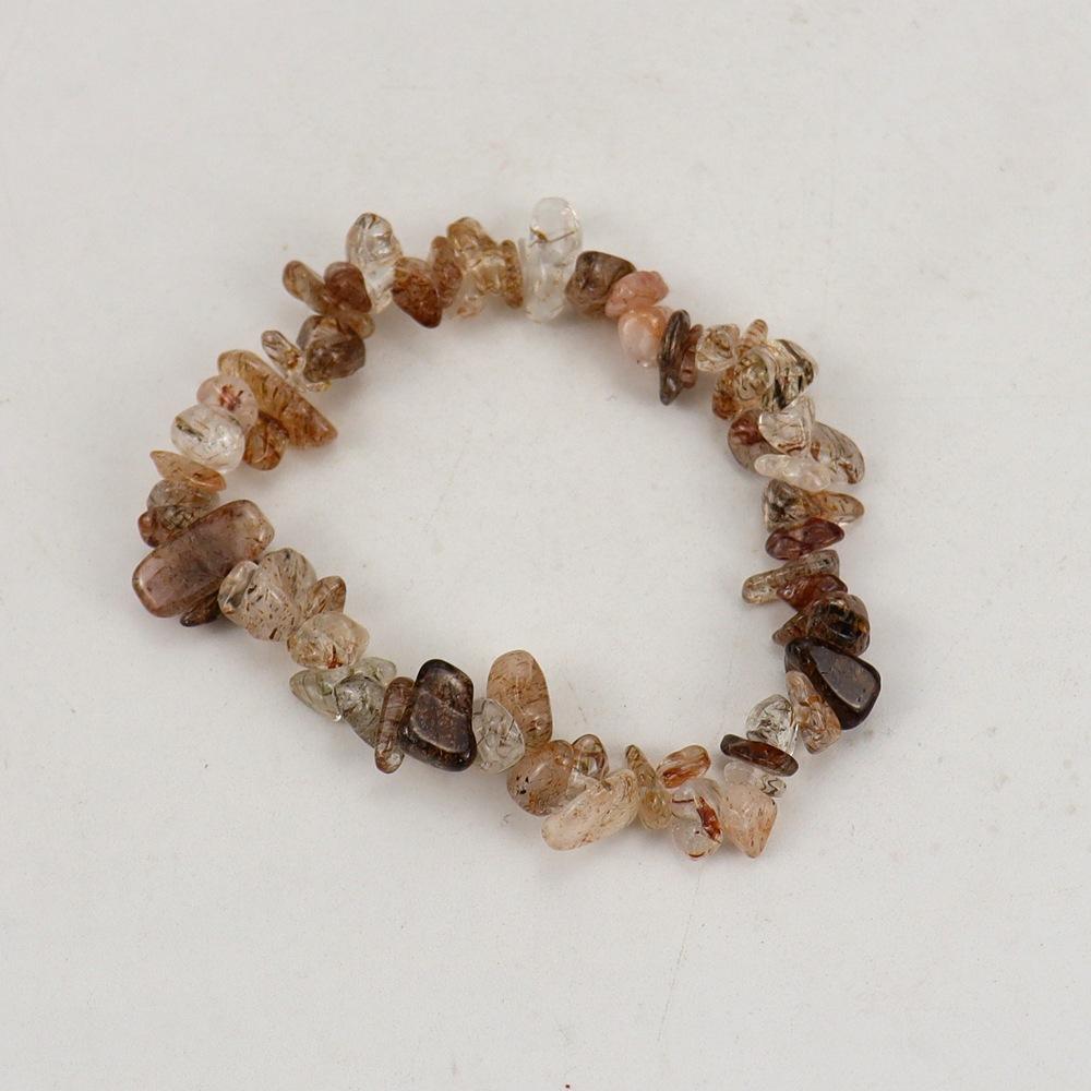 Handmade Beads, Natural Crystal Gravel Bracelet Bracelet B54