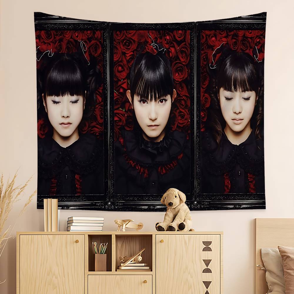 Classic Kawaii Metal Band B-Babymetal Colorful Tapestry Wall Hanging Cheap Hippie Wall Hanging Bohemian Wall Tapestries