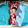 Sexy Doll Print Beach Towel Design, Soft, Lightweight. for Home Bathroom, Spa, Pool, Yoga, Surfing, Camping, Gift for Family, Friend