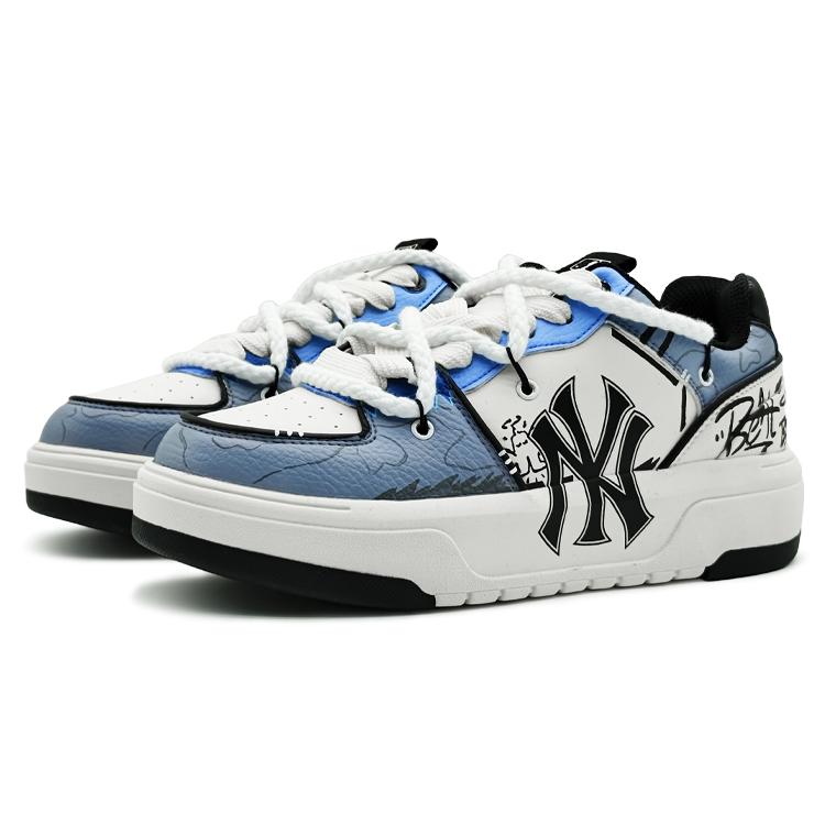 MLB Chunky Liner Low top Skateboard Shoes Unisex Blue Gray 3ASXCA12N-50WHS(Team131-S)