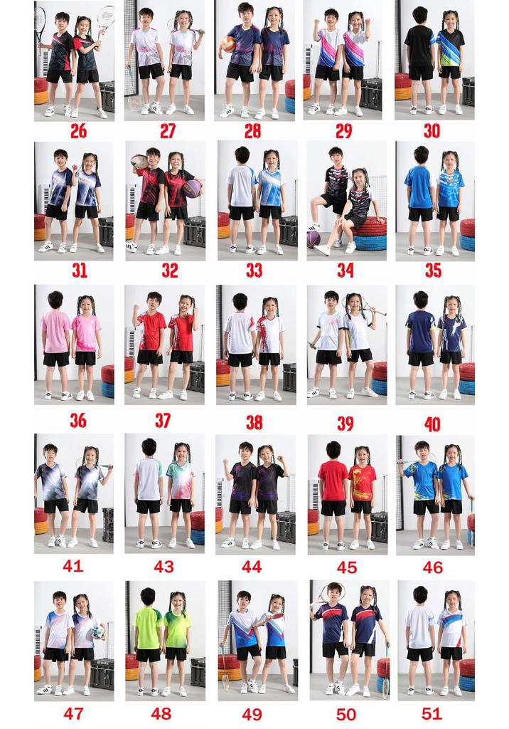 Quick-Dry Badminton & Table Tennis Uniforms for Men, Women & Kids