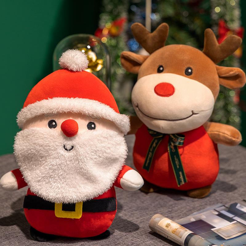 Santa Claus Plush Doll Reindeer Stuffed Animal Christmas Decoration Gift Toy