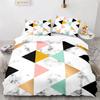 Marble Duvet Cover Full King Microfiber Geometric Bedding Set Abstract Triangle Comforter Cover For Kid Adult Teen Bedroom Decor