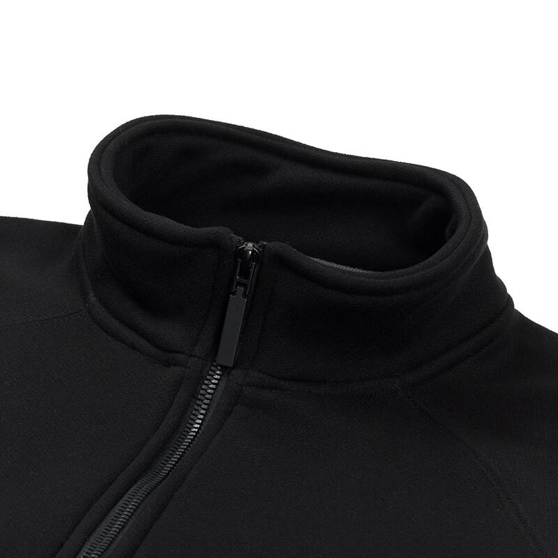 JOW Pánská jednobarevná sportovní mikina s polovičním zipem pro outdoor