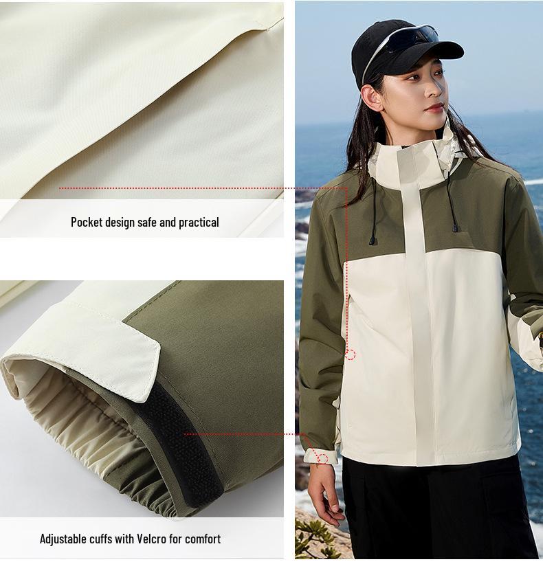 Anpassbares Team Windbreaker Set: Outdoor Drei-in-Eins mit Logodruck und herausnehmbarem Daunenfutter