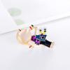 Enamel Painting Girl Small Funny Gift Brooch Pin Fashion Jewelry Collar Accessories Suit Scarf Clip
