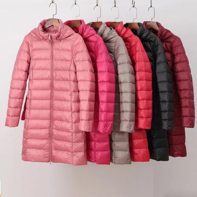 Hat Detachable Thick Long Down Jacket Women Winter Ultra Light Down Jacket Women With Hooded Down Coat