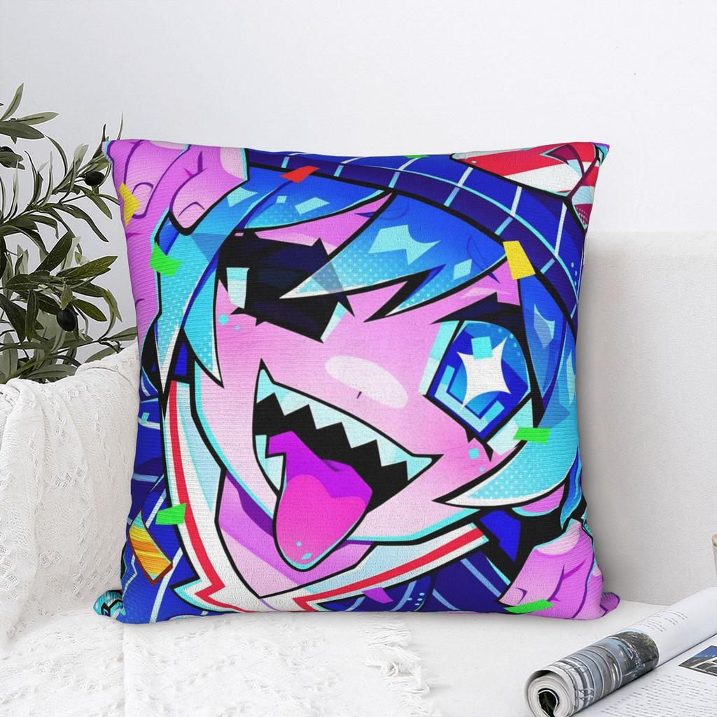 Mesmerizer Kasane Teto Square Pillowcases Polyester Bed Car Horror Cushion Cover Cute Home Decoration Throw Pillow Case 45*45