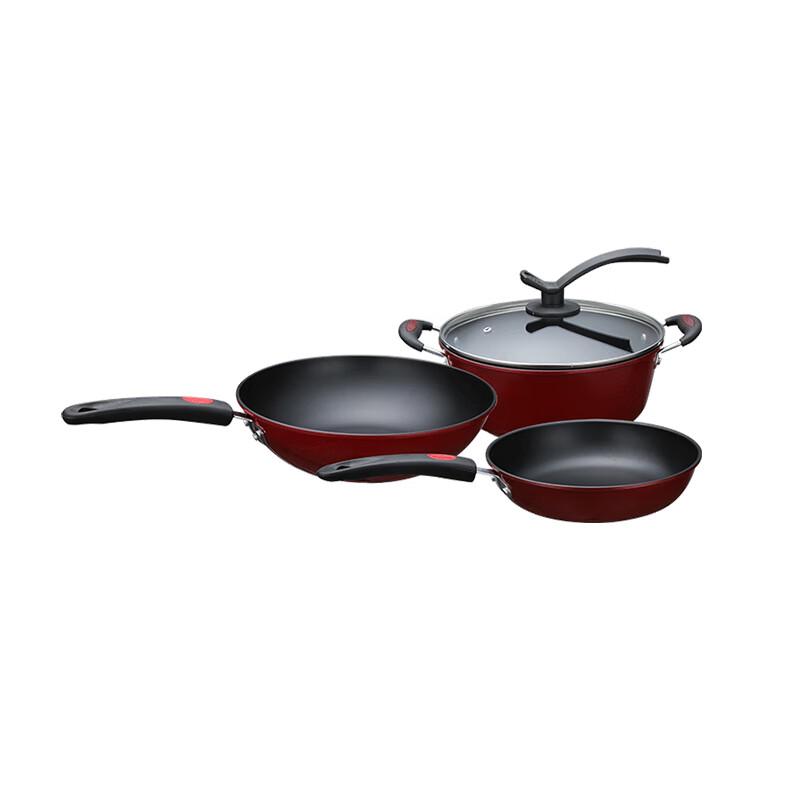 Aibohrang Hafeigor 3-Piece Stainless Steel Wok Set