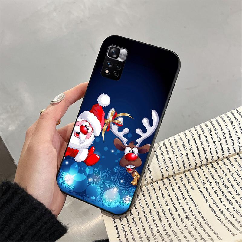 

Christmas Deer Snowman Phone Case For Xiaomi Redmi note 13 12 Pro 11S 11 10 Pro 10S 12S Redmi 10 9C 13C Redmi Note 11 11S 4G