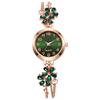 Neue Blumen Strassstein Uhren Verstellbares Armband Armbanduhren Einfache Quarz Uhr Geschenke