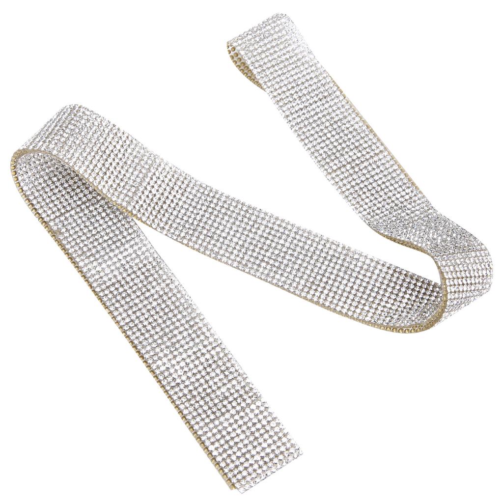 Crystal Diamond Belt Trim Hot Melt Adhesive DIY Decoration Clothing Accessories 0.5 Yard 12