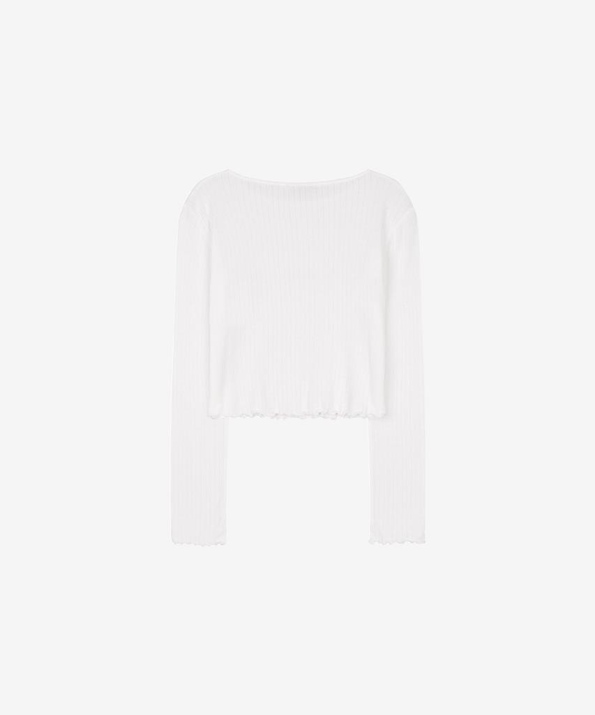 BASIKA Wave Basic Layered T-Shirt (White)