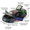 1:32 R8V10 RS6 Sports Car Toy Model Alloy Body Rubber Tires Models Sound Light Pull Back Supercar Collection Gifts for Children