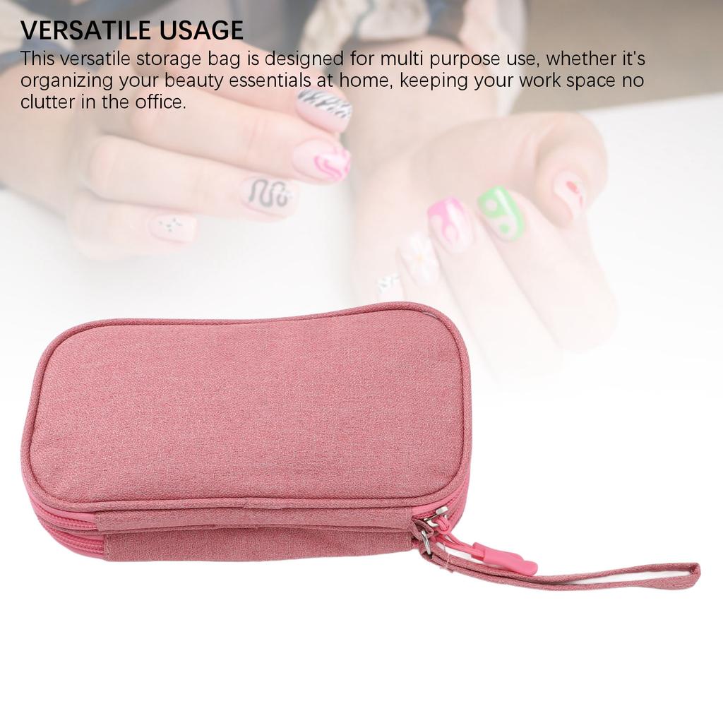 Nail Drill Kit Holder Bag Mesh Pockets Multi Layers Water Resistant Portable Nail Drill Organizer Bag for Grinding Machine