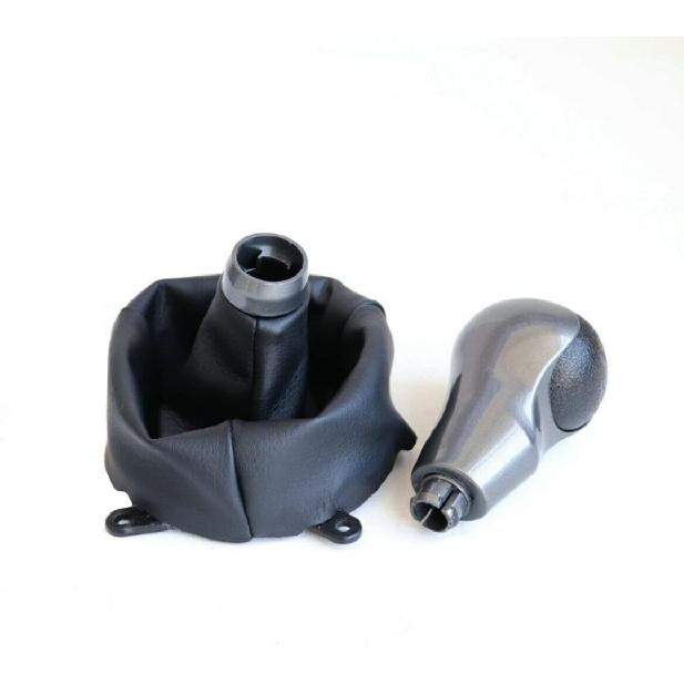 Manual Gear Shift Knob 5 Speed with Black Leather Boot fit for Honda Civic 2006-2011 DX EX LX Shifter Lever Stick Head