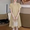 ZANZEA Women Casual V-Neck Solid Color Loose Short Sleeve Dress