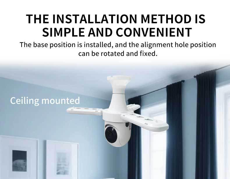 E27 3MP PTZ Panoramic Wireless Full-Color HD Surveillance Bulb Camera