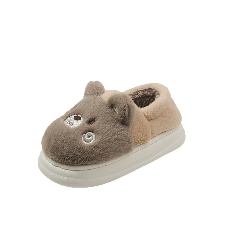 Children's cotton slippers autumn and winter new home indoor anti-skid warm cartoon boy and girl thickened cotton