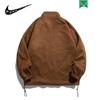 Giacca Unisex in Pelle Scamosciata e Pile con Collo Rialzato Stile Giapponese - Uomo Primavera/Autunno 2025 Sportiva e Studente Vestibilità Larga