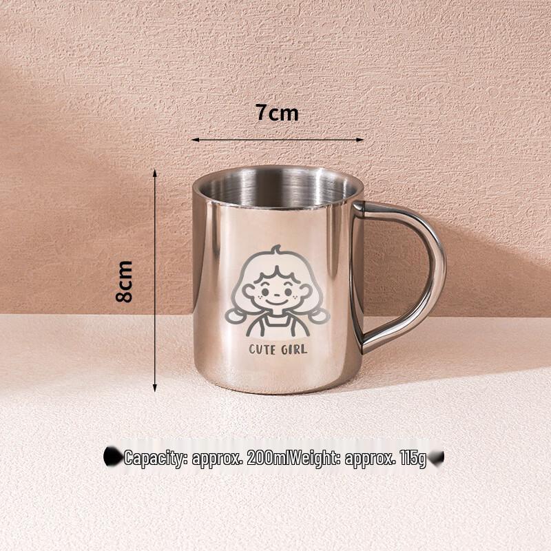 304 Stainless Steel Kids' INS Style Drink Mug