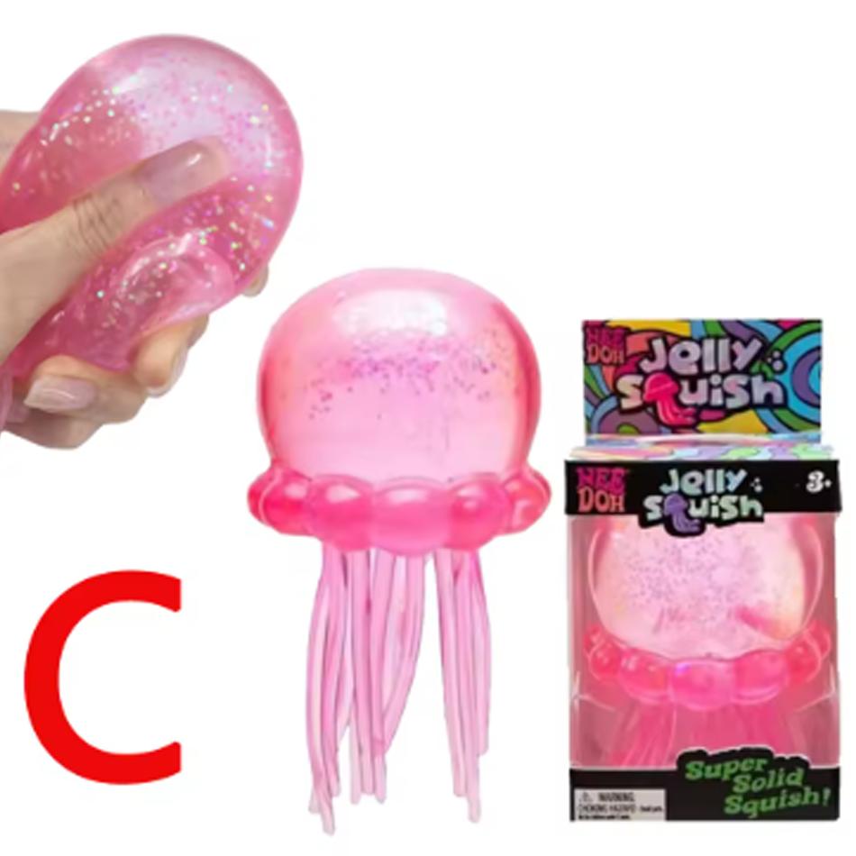 1 ks nová medúza squishy hnětací hudební hračka pro dospělé na odbourání stresu mačkací senzorické hračky dekompresní simulace medúza party dárek
