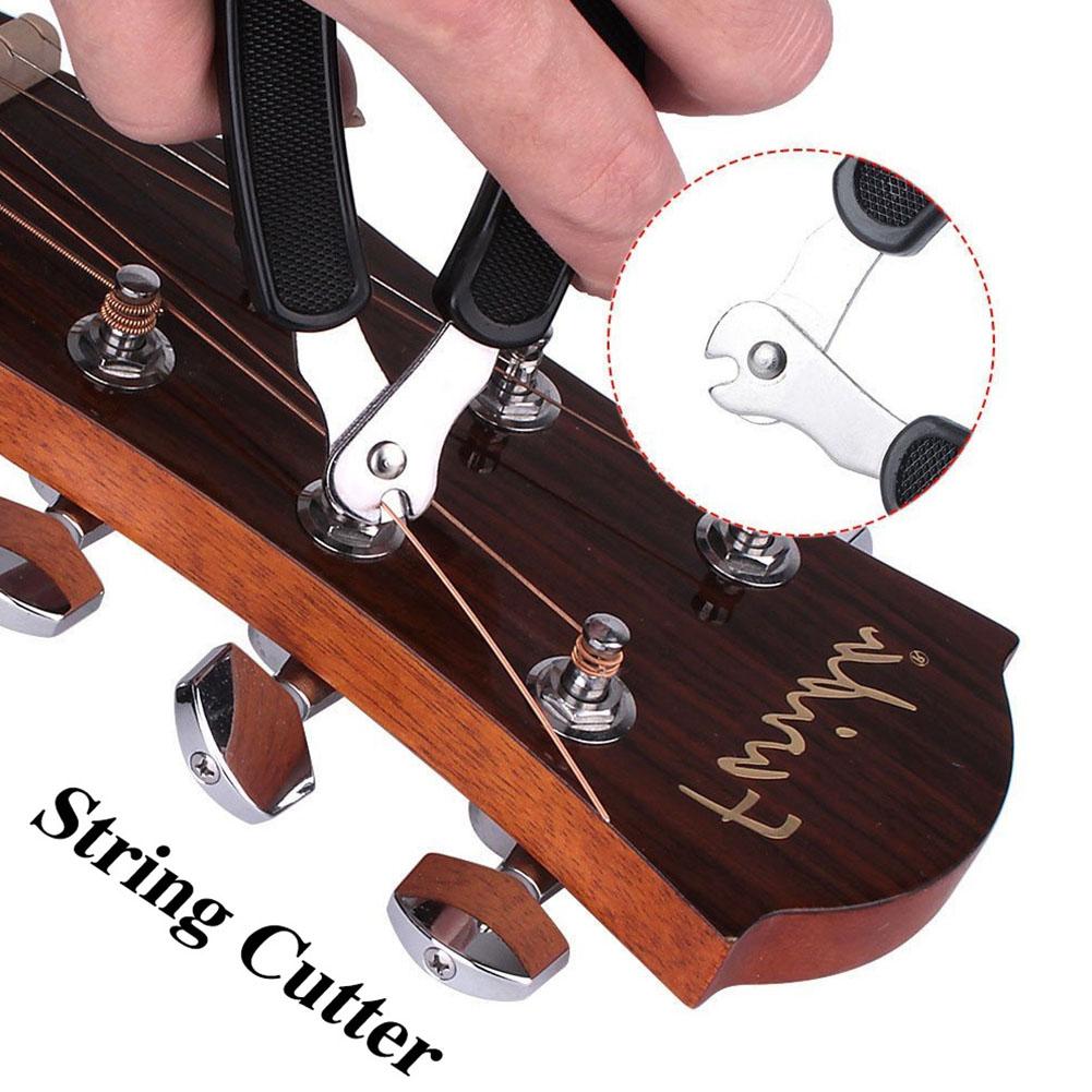 Guitar Repair Set 3 in 1 Accessory Tool Classic Guitar String Color Rub Guitar String Cleaning Cloth 18*15 cm Random color