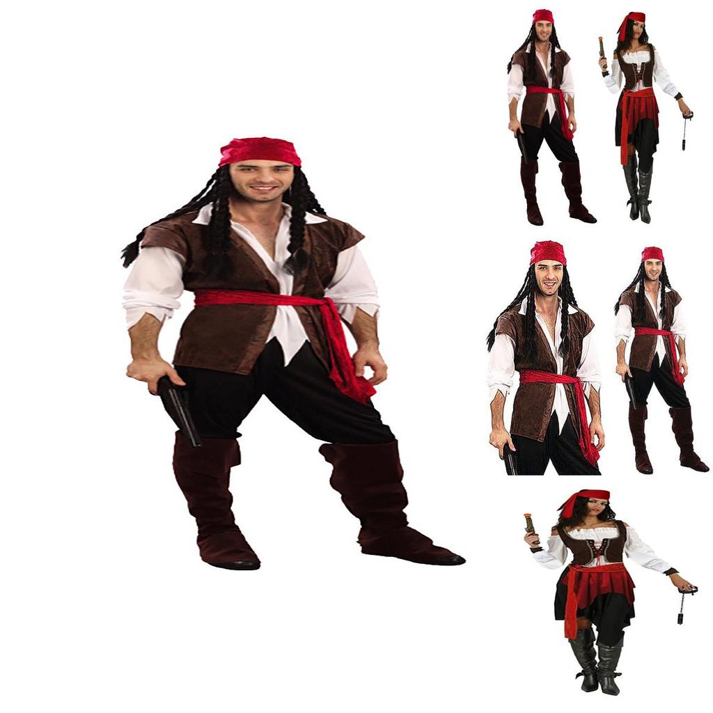 Costum Clasic de Pirat Caraibean pentru Adulți Perfect pentru Cosplay de Halloween