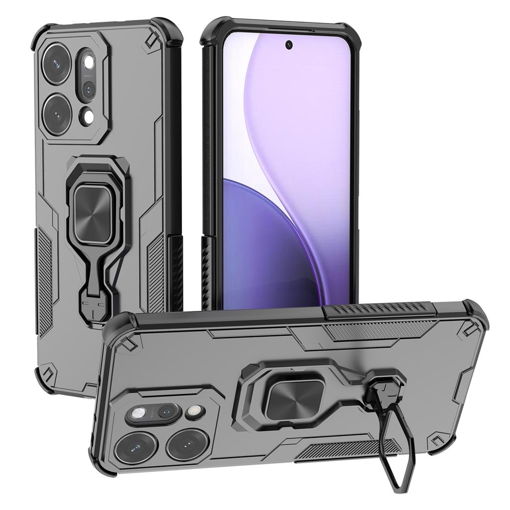 For Oppo Reno14 Pro 5G (Global) Case Rotatable Ring Kickstand PC+TPU Shockproof Phone Cover