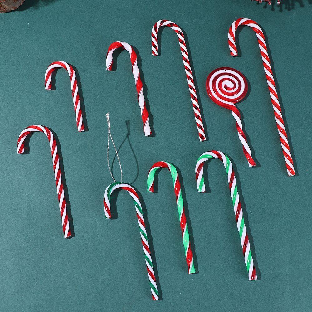 Plastic Toys Candy Christmas Tree Decorations New Year Decor Home Xmas Ornaments Christmas Cane