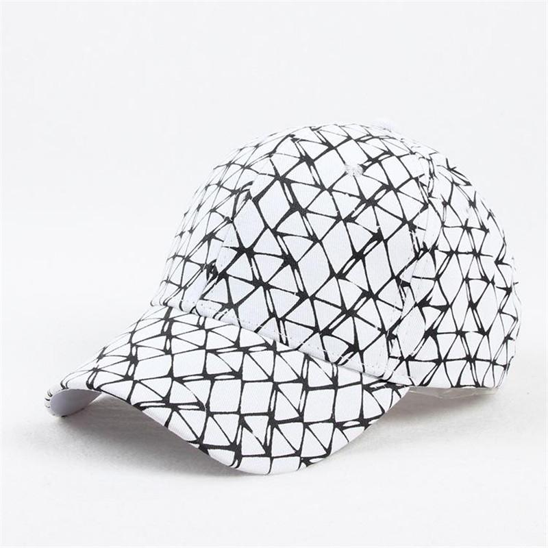 

2021 Four Seasons Cotton Plaid Line Casquette Baseball Cap Adjustable Snapback Hats for Men and Women 178 белый