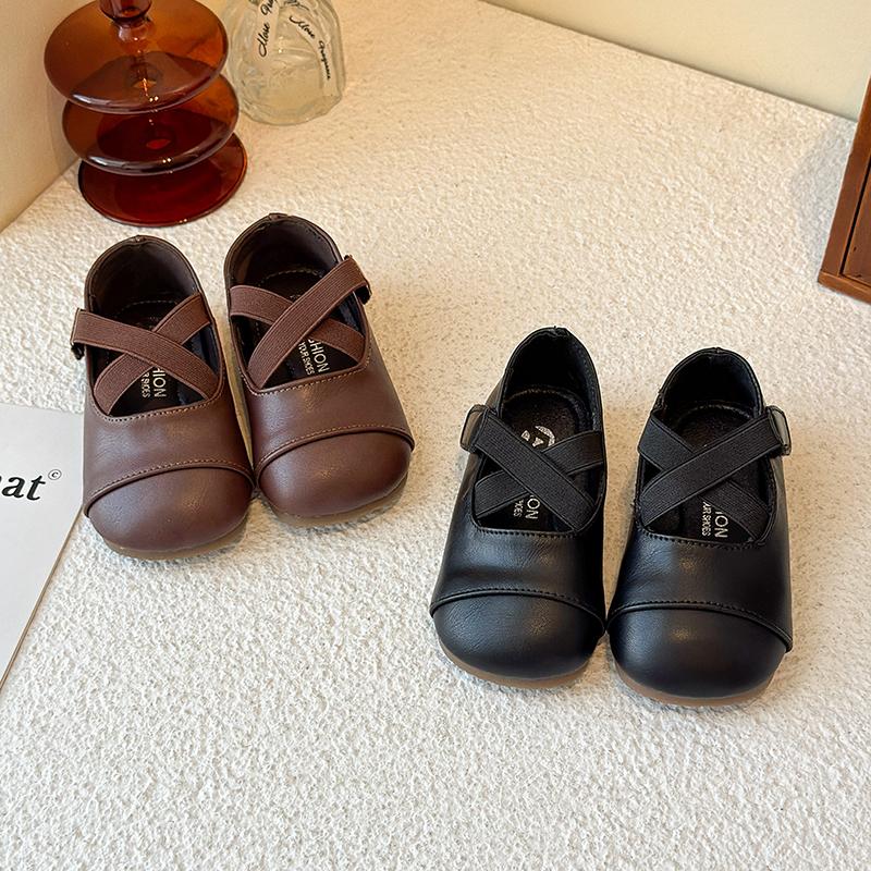 Autumn Children's Girls Versatile Mary Jane Ballet Shoes with Cross Straps Kid Toddler Princess Casual Single Shoes 23-33
