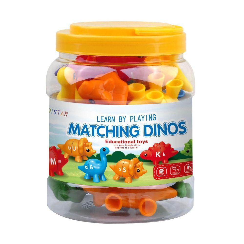 Plastic Color Sorting Montessori Toy Dinosaur Alphabet Sensory Toys Girls Party Favors