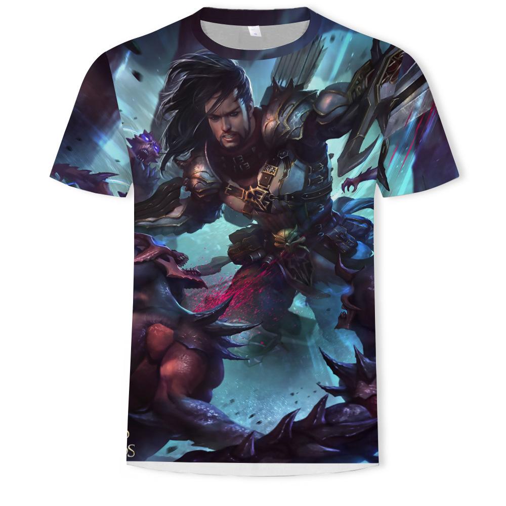 Summer Round Neck T-shirt Men's Game IP Short Sleeve Women Teenager Clothes Quick-drying Top